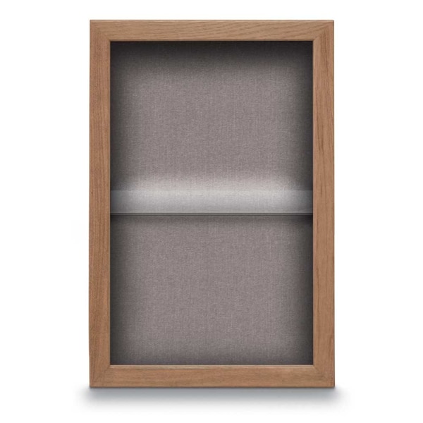 United Visual Products Indoor Enclosed Combo Board, 48"x36", Black Frame/Green & Buff UVCB4836B-GREEN-BUFF - main